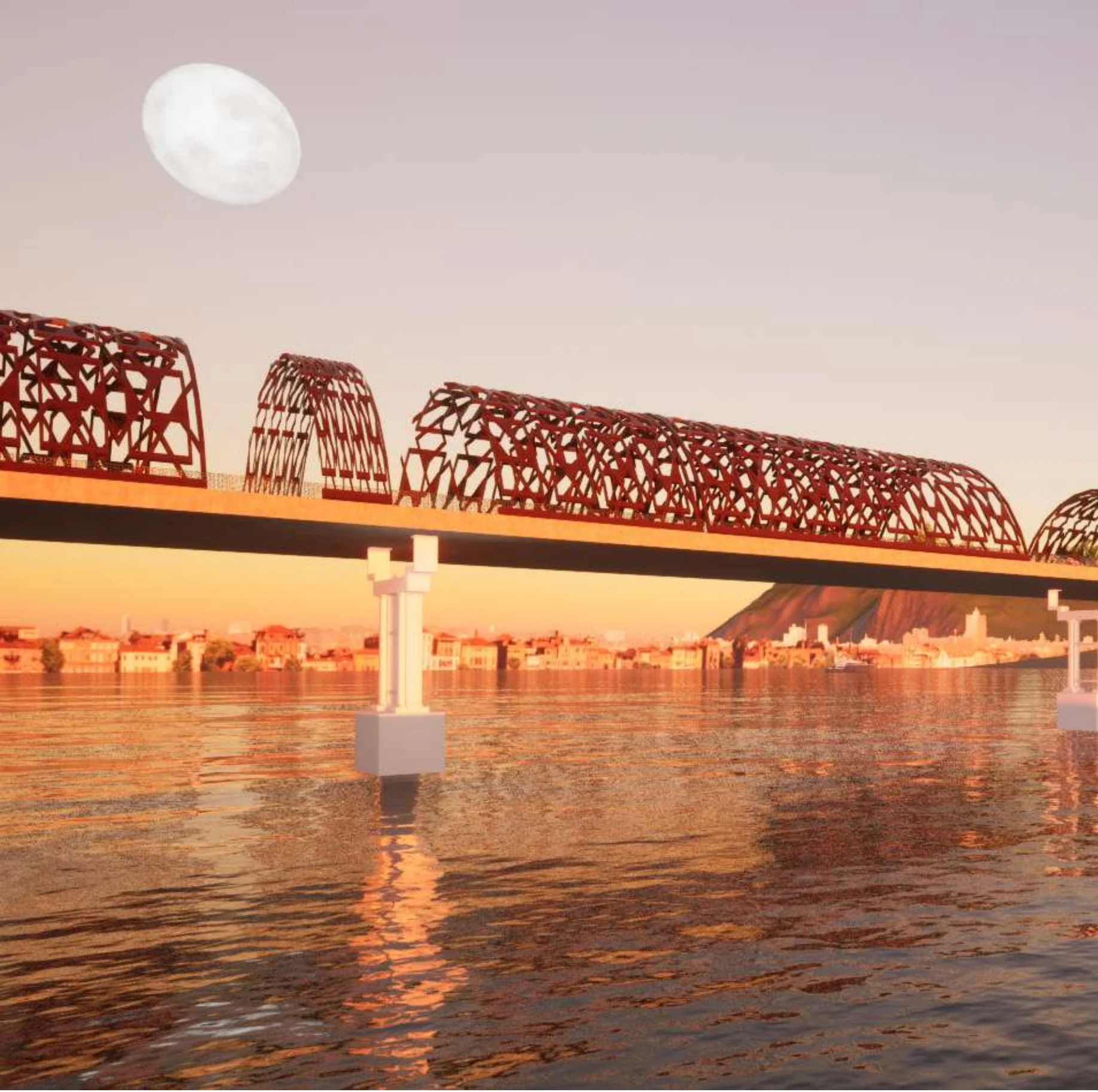 Bridge at sunset