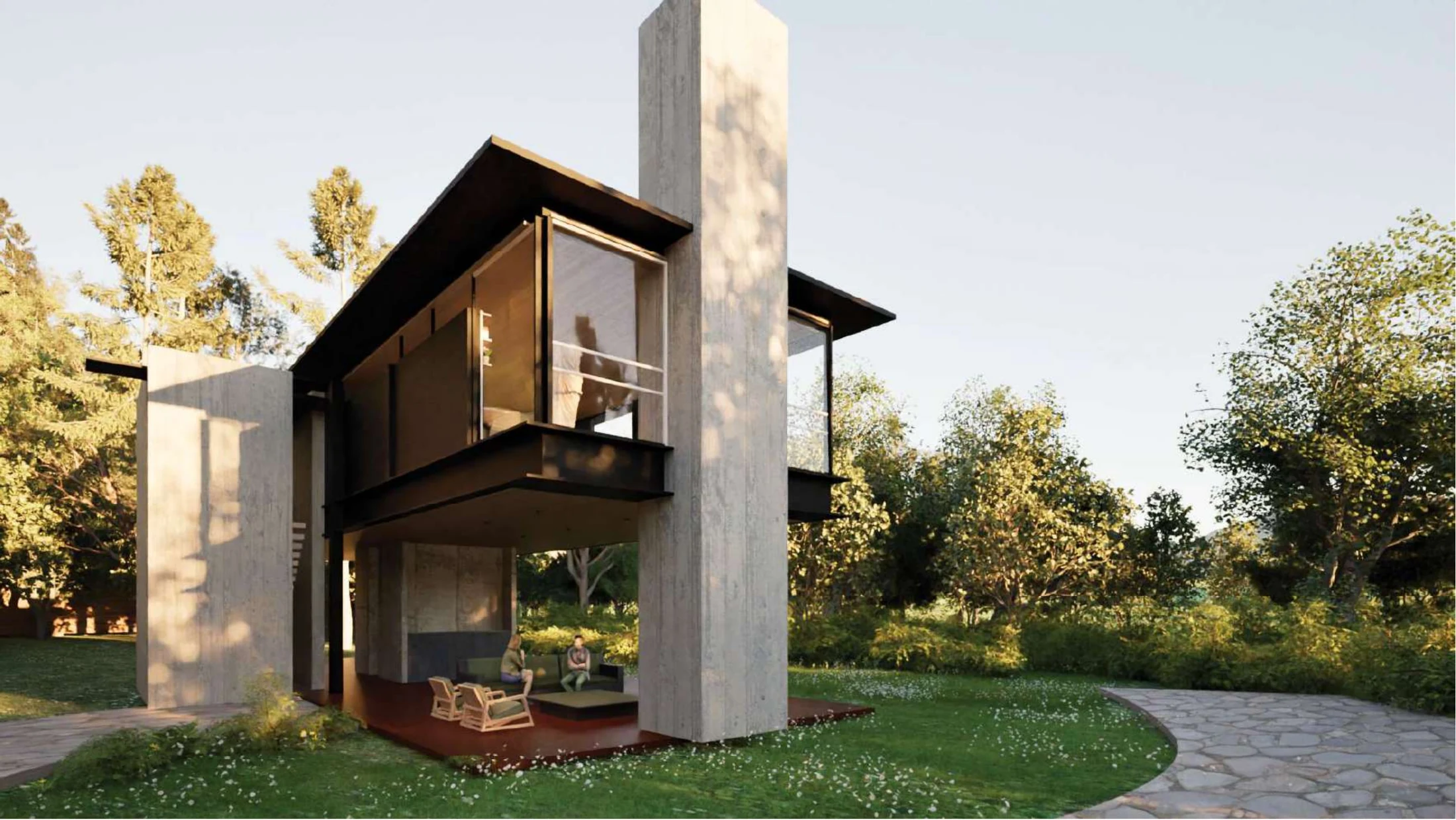 Twinmotion rendering by Mayar Badi; original architecture by Olson Kundig